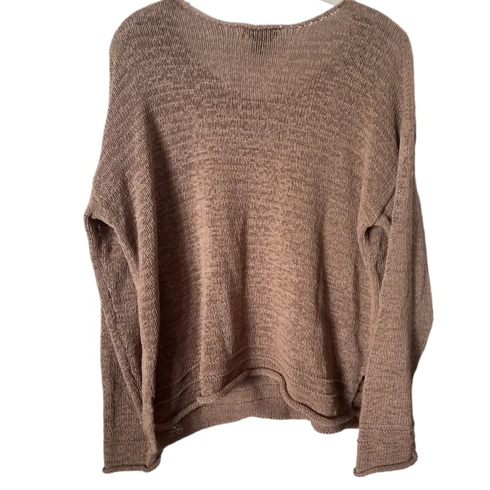 Lord and Taylor Tan Crewneck Knit Cotten Blend Sweater in Sahara Tan XL‎